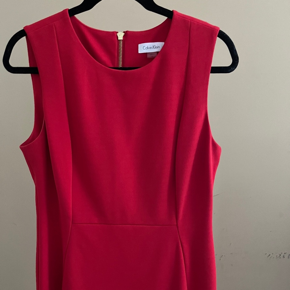 Calvin Klein Red Sheath Dress